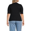 Lands' End Women's Drapey Rib Skimming Elbow Sleeve Crew Neck T-shirt - image 2 of 3