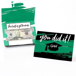 Big Dot of Happiness Green Grad - Best is Yet to Come - Green Graduation Party Money and Gift Card Holders - Set of 8 - 1 of 4