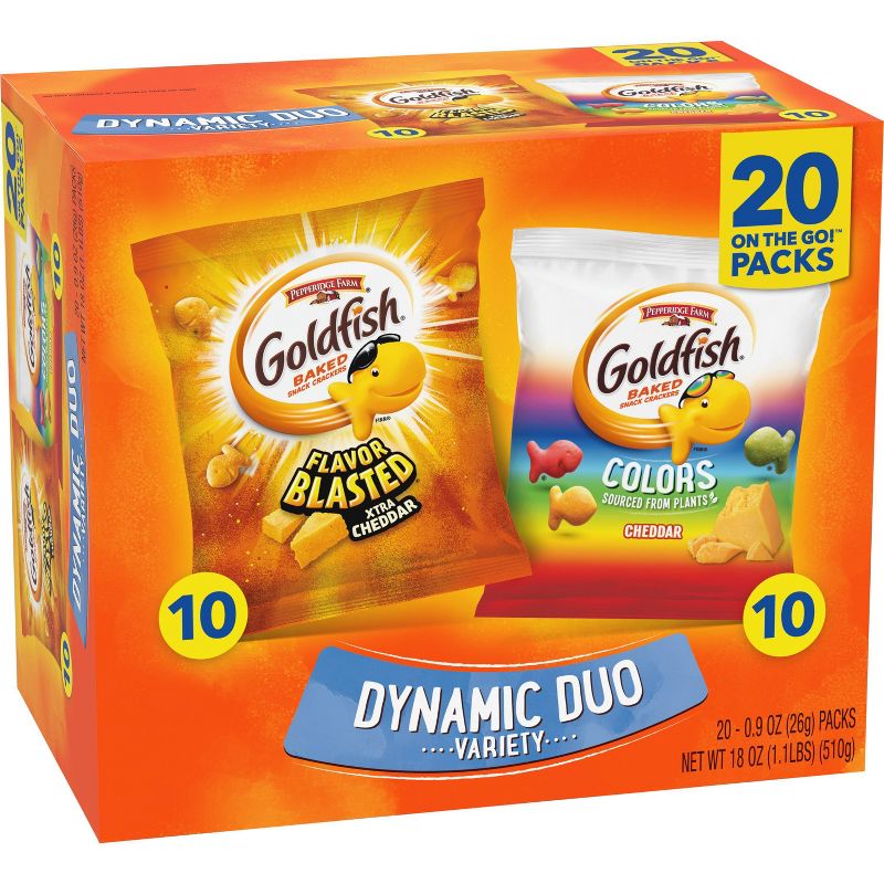 Pepperidge Farm Goldfish Dynamic Duo Variety Packs - 18oz/20ct, 4 of 13