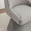 SEYNAR Modern Velvet 360 Degree Swivel Armless Dining chair Set of 6 - 3 of 4