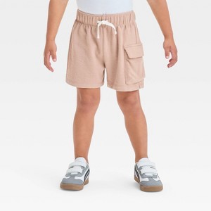 Grayson Mini Toddler Boys' Knit Pull-On Cargo Shorts - Brown - 1 of 3