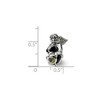 Black Bow Jewelry Sterling Silver August CZ Birthstone, Angel Bead Charm - 2 of 3