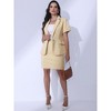 INSPIRE CHIC Women's Blazer Work Pencil Skirt 2 Pieces Outfits Suit Sets - 3 of 4