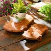 Mango Wood Pedestal Tray (Set of 2) - 3 of 3