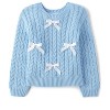 The Children's Place Toddler Girls Long Sleeve Bow Cable Knit Sweater - 2 of 4
