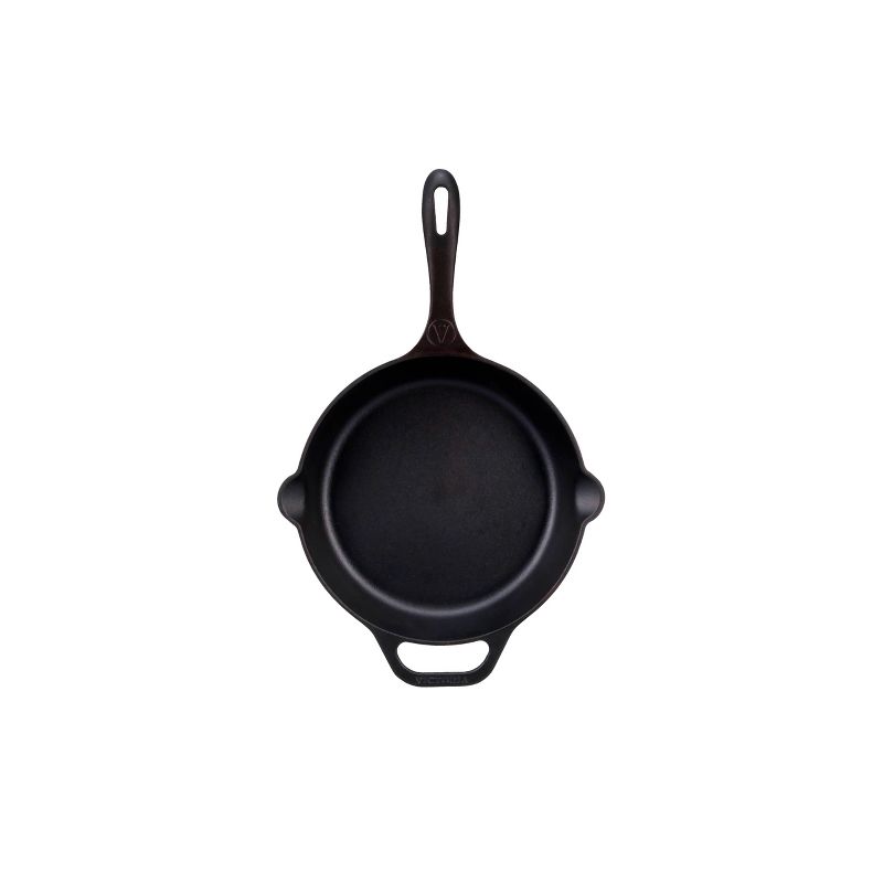 Victoria Seasoned 10&#34; Cast Iron Skillet with Long Handle and Helper Handle, 3 of 9