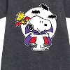 - Peanuts - Snoopy Woodstock Vampire Graphic Short Sleeve Fleece Dress - 2 of 4