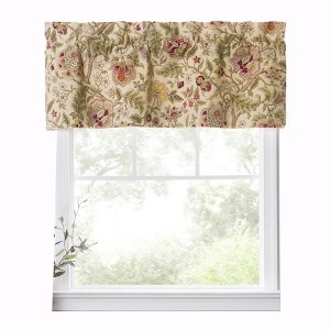 Ellis Curtain Regency Straight 3" Rod Pocket Valances for Windows 50" x 15" Antique - 1 of 4