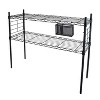 Organize It All Steel Etagere Adjustable Shelf Black: 2-Shelf Vertical Bookshelf, Small Steel Frame, 28" Height, 36" Width - 2 of 4