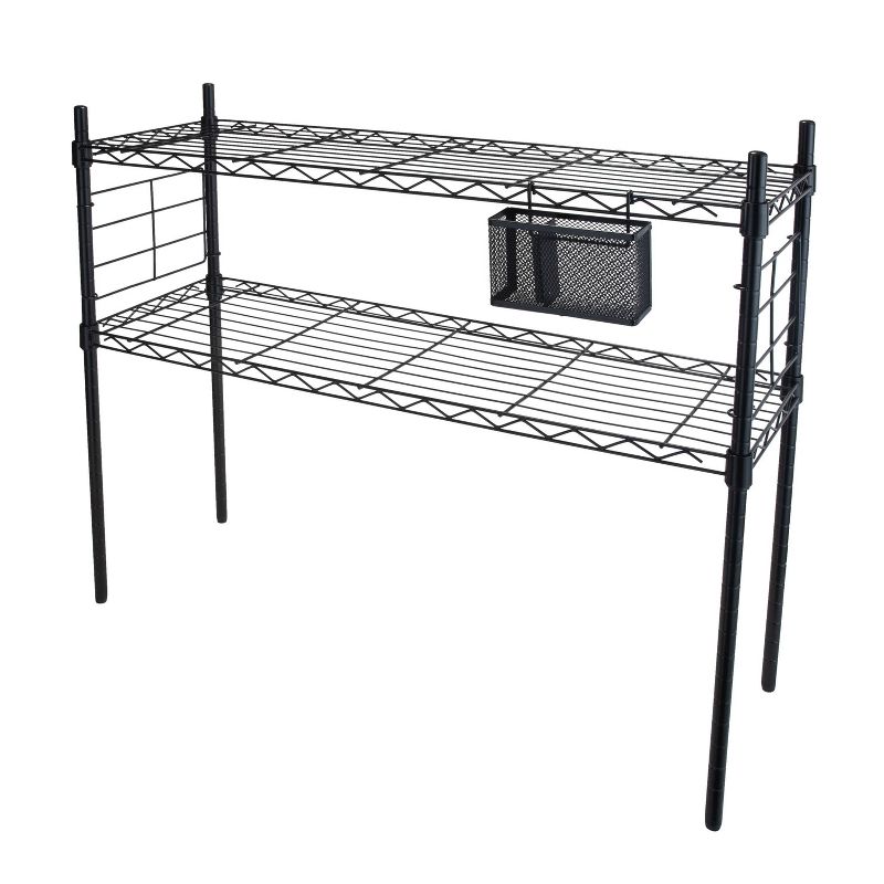 Organize It All Steel Etagere Adjustable Shelf Black, 2 of 6