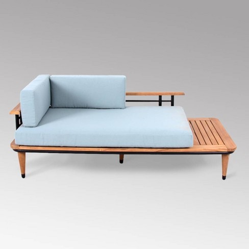 Teak Daybed With Cushion Blue Cambridge Casual Target