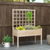 Tangkula Raised Garden Bed w/ Lattice Trellis Drainage Holes Legs Legs for Climbing Vine - 2 of 4