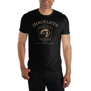 Hogwarts Slytherin Mens Black Short Sleeve Graphic Tee - 1 of 3