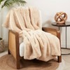 Saro Lifestyle Warm Embrace Faux Rabbit Fur Throw, 50"x60", Beige - 3 of 3