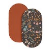 Sweet Jojo Designs Girl Baby Bassinet Fitted Sheets Set Boho Floral Wildflower Black Orange and Blue 2pc - 2 of 4