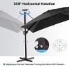 Crestlive Products 10.5FT Square Cantilever Umbrella Outdoor 360 Degree Rotation Offset Umbrella 6 Heights Adjustable with Base - 4 of 4