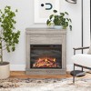 Mendon Electric Fireplace with Mantel and Touchscreen Display Gray Oak - Room & Joy: Transitional Style, MDF Frame, 4600 BTU Output - 3 of 4