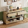 YOOCOZZ Vintage Storage Console Table with Drawers and Shelves - 2 of 4