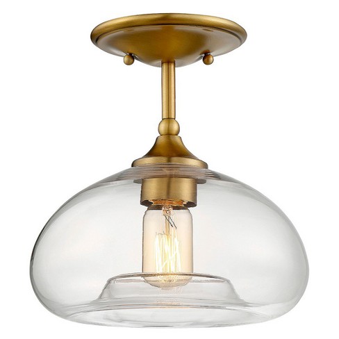 Ceiling Lights Semi Flush Mount Natural Brass Aurora Lighting