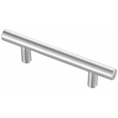 Brushed Nickel Modern Bar Pull with Mounting Hardware