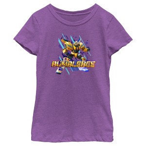 Girl's Transformers: EarthSpark Bumblebee Portrait T-Shirt - 1 of 4
