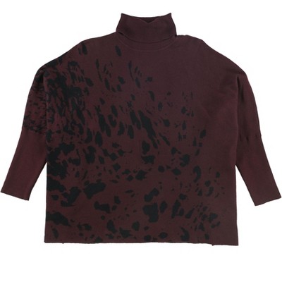 Alfani Womens Splatter Pullover Sweater