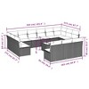 vidaXL Garden Sofa Set Beige PE rattan Large Modular Garden Sofa Set - 3 of 4