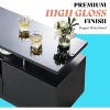 AMERLIFE 70" High Gloss TV Stand with LED Lights, Storage Cabinet & Shelf, Fits 80" TVs - 4 of 4