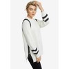 ellos Women's Plus Size Side Stripe Mockneck Sweater - image 4 of 4