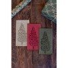 Christmas Tree Tea Towels Set of Three, Red Green White Kitchen Linens (Min 2) by Kalalou - 4 of 4
