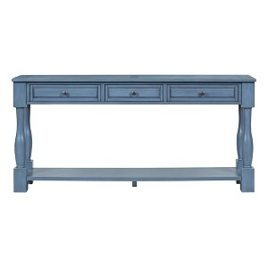 VYNXARIA 63-Inch Navy Blue Console Tables with Drawers and Shelf for Entryway - 1 of 4