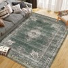 Area Rugs for Living Room Floral Vintage Soft Non Slip Machine Washable Distressed Vintage Rug for Bedroom Dining Room - 2 of 4