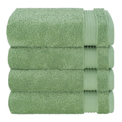Sage Green Heavyweight Turkish Cotton 4-Piece Hand Towel Set