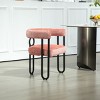 Dining Chair for Sale, Modern Chenille Fabric Upholstered Barrel Dining Chair Side Chair with Three Legs,Kitchen Island Chair-Cuddlewood - 2 of 4