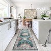 Area Rug with Rubber Backing Vintage Washable Rug Soft Foldable Carpet Low Pile Boho Rugs - 2 of 4