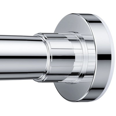LunaLulinlk No Drill Telescopic Shower Curtain Rod | 26-76" Adjustable Anti-Skid Spring Tension Rod | Rust-Resistant Stainless Steel