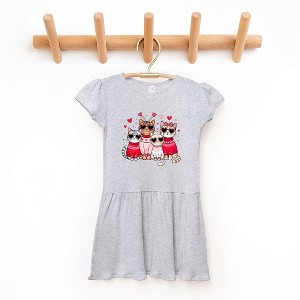 The Juniper Shop Valentine Kittens Toddler Graphic Dress - 1 of 3