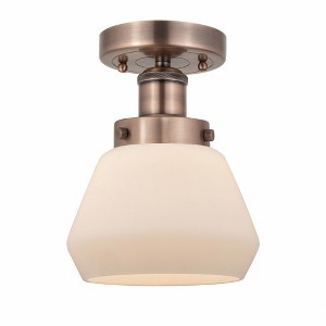 Fulton - 1 Light Semi-Flush Mount In Industrial Style-8.25 Inches Tall and 6.5 Inches Wide - 1 of 1