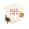Simply Sage Market Women's Merry and Bright Checkered Short Sleeve Garment Dyed Tee - 3 of 4