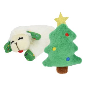 Multipet Lamb Chop Christmas tree Holiday Cat Toy - 2Pk - 1 of 1