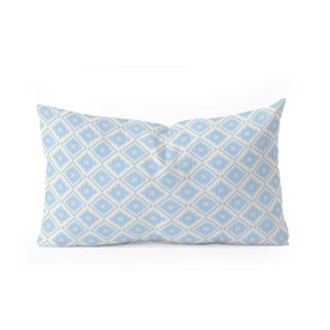 Hello Sayang Snow Flakes Icy Blue Oblong Throw Pillow - Society6 - 1 of 2