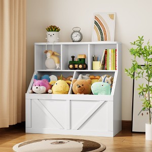Kid's Toy Storage Organizer, Toy Storage Cabinet with Toy Shelf,Toddler Bookshelf,Kids Bookshelf and Toy Storage,Playroom,Nursery,Classroom,Daycare - 1 of 4