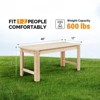 Karl Home | 39 in. Solid Wood Backless Garden Bench - 2 of 4