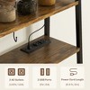 Coffee Bar with LED Lights, USB Charging Station, 8 Storage Hooks, Wine Rack, Drawer, Microwave Stand, and Barn Door Cabinet - 4 of 4