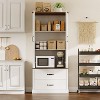 Kitchen Pantry Cabinet with 2 Drawers, Farmhouse Tall Storage Cabinet, Wood Food Pantry ,Versatile Storage Freestanding Cupboard for Kitchen - 4 of 4
