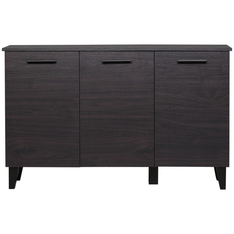 HOMCOM Sideboard Buffet Cabinet, Kitchen Cabinet with Adjustable Shelf, Coffee Bar Cabinet, Dark Walnut, 4 of 7