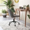 Office Chair 35.2"H Gray – Faux Leather Upholstery with Powder-Coated Steel Frame & Swivel Base, Adjustable Modern Desk Seating by Zuo Modern - 3 of 4