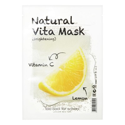 Too Cool for School Natural Vita Mask Brightening (lemon 6pc polybag)