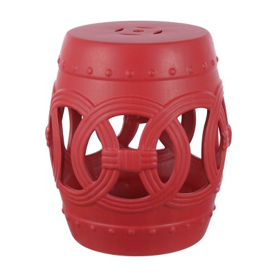 Lucky Coins 16" Chinese Ceramic Drum Garden Stool - JONATHAN Y