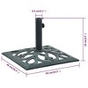 vidaXL Umbrella Base Green 26.5 lbs 19.3" Cast Iron - 4 of 4